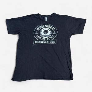 Helicon black and white upper straits volleyball XL size graphic T shirt